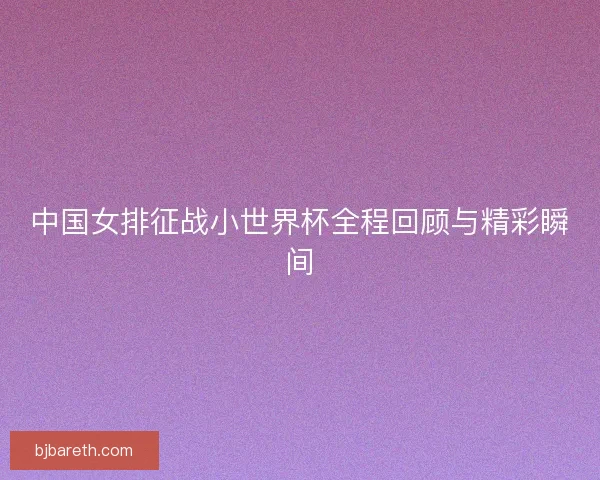 中国女排征战小世界杯全程回顾与精彩瞬间