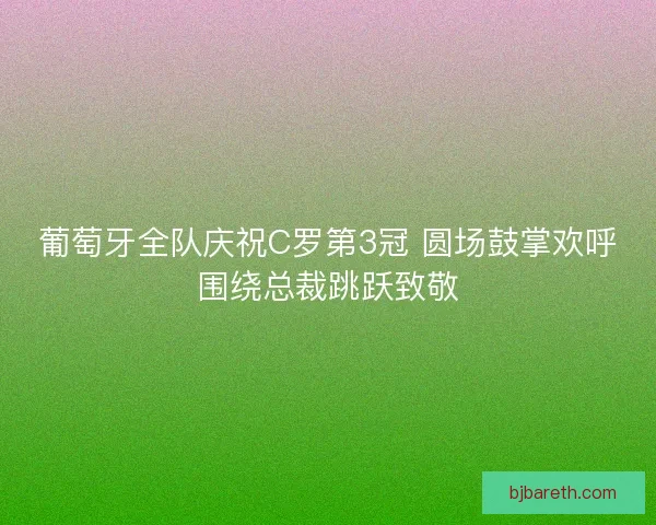 葡萄牙全队庆祝C罗第3冠 圆场鼓掌欢呼围绕总裁跳跃致敬